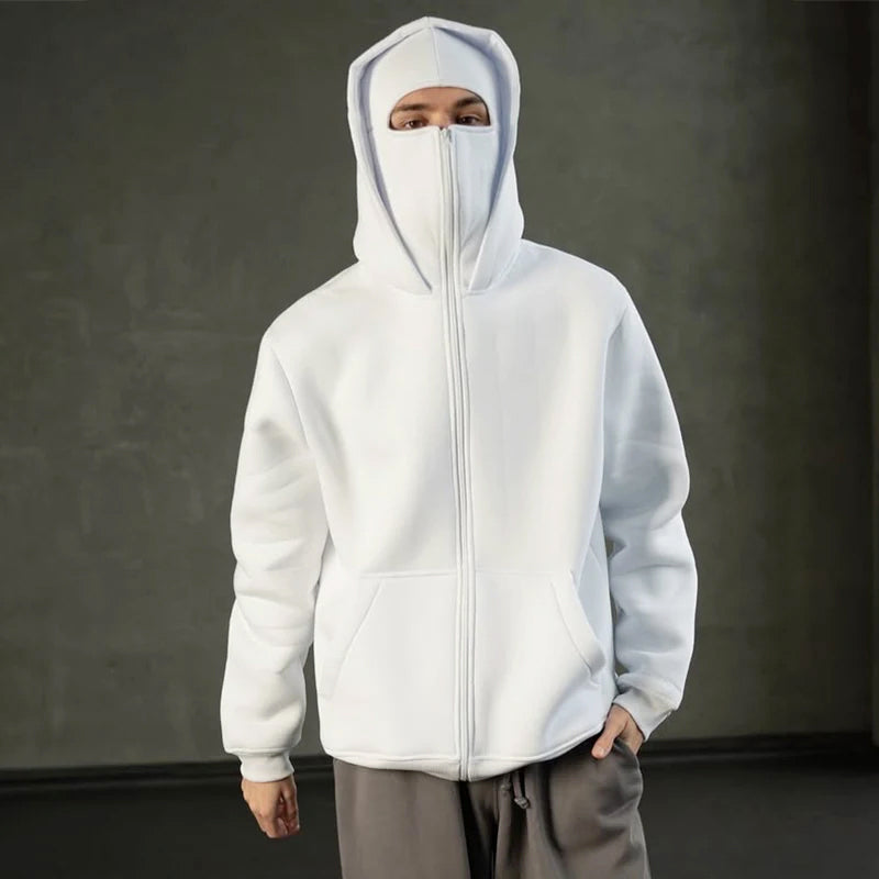 Aaron - Men's Full Zip Balaclava Hoodie Jacket