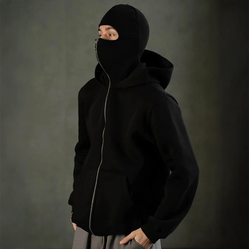 Aaron - Men's Full Zip Balaclava Hoodie Jacket