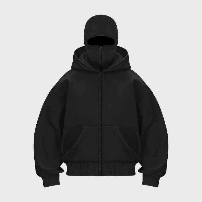 Aaron - Men's Full Zip Balaclava Hoodie Jacket