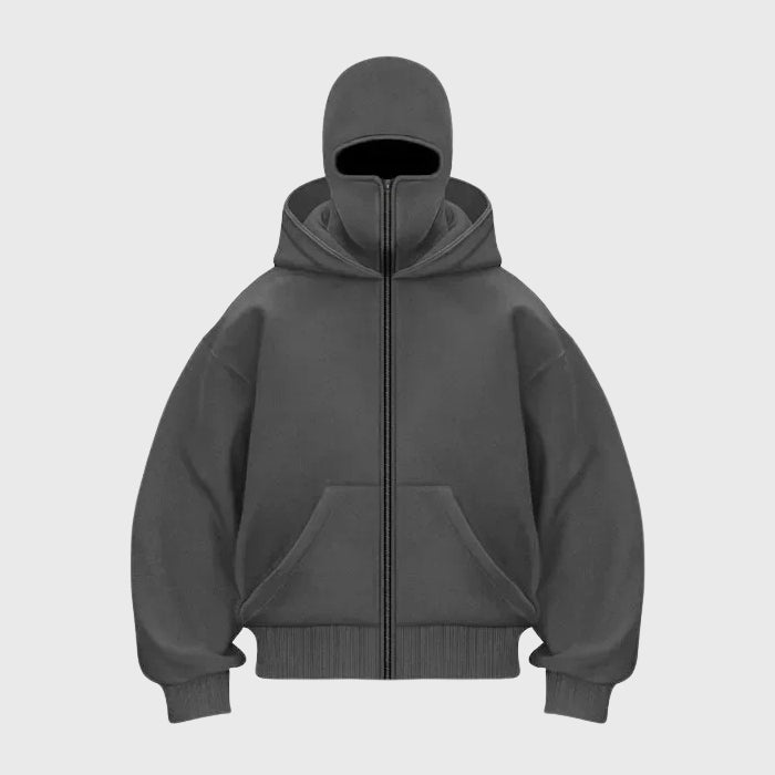 Aaron - Men's Full Zip Balaclava Hoodie Jacket