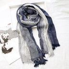 Adrian - Men's Pinstripe Lightweight Linen Scarf