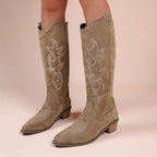 Adriana - Women's Embroidered Western Knee-High Boots 3