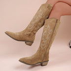 Adriana - Women's Embroidered Western Knee-High Boots 6