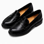 Alessia - Women's Leather Penny Strap Slip-On Loafers
