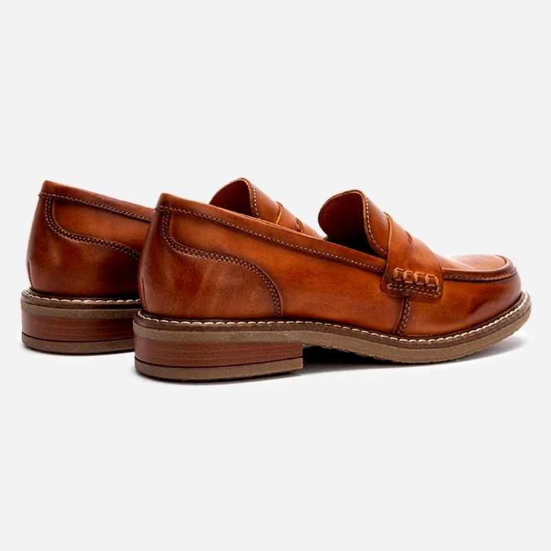 Alessia - Women's Leather Penny Strap Slip-On Loafers
