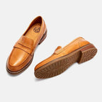 Alessia - Women's Leather Penny Strap Slip-On Loafers