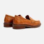 Alessia - Women's Leather Penny Strap Slip-On Loafers