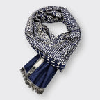 Alex - Cotton Patterned Fringe Scarf