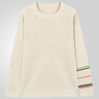 Alexander - Men's Contrast Stripe Crew Neck Relaxed Sweater