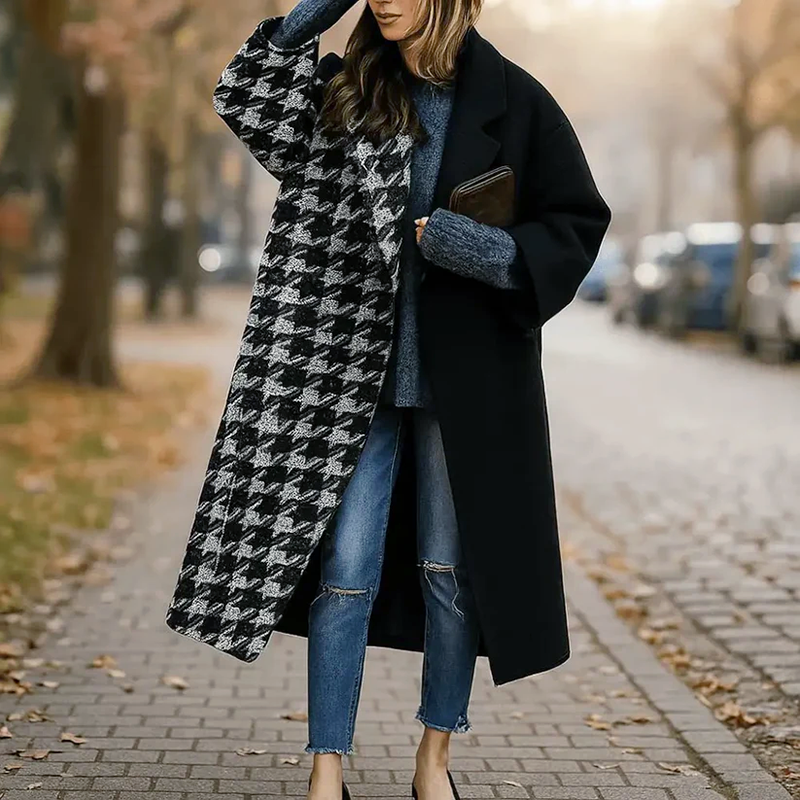Alice - Women’s Oversized Wide Collar Long Coat
