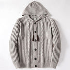 Allan - Men's Cable Hooded Thick Sweater