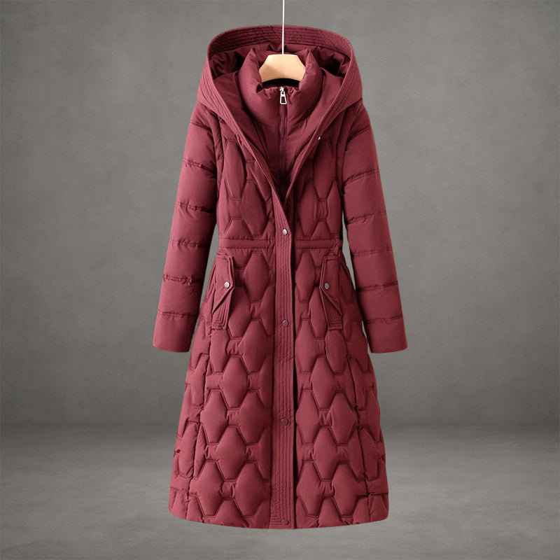 Allison - Women's Quilted Hooded Long Down Coat