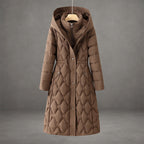 Allison - Women's Quilted Hooded Long Down Coat