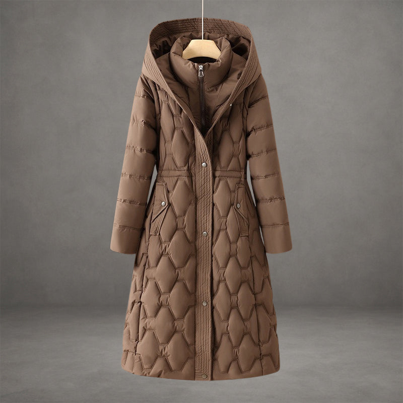 Allison - Women's Quilted Hooded Long Down Coat