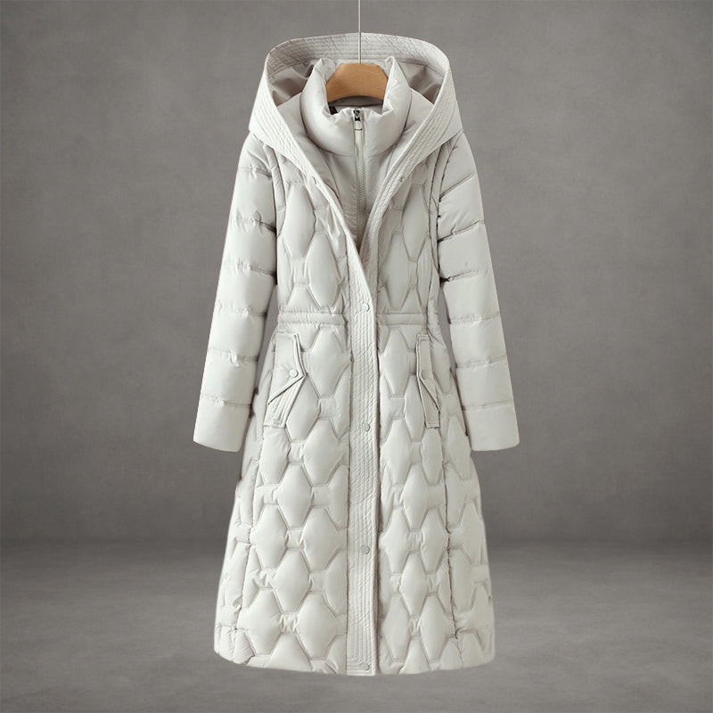 Allison - Women's Quilted Hooded Long Down Coat