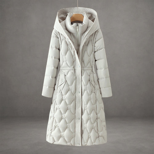 Allison - Women's Quilted Hooded Long Down Coat