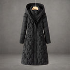 Allison - Women's Quilted Hooded Long Down Coat
