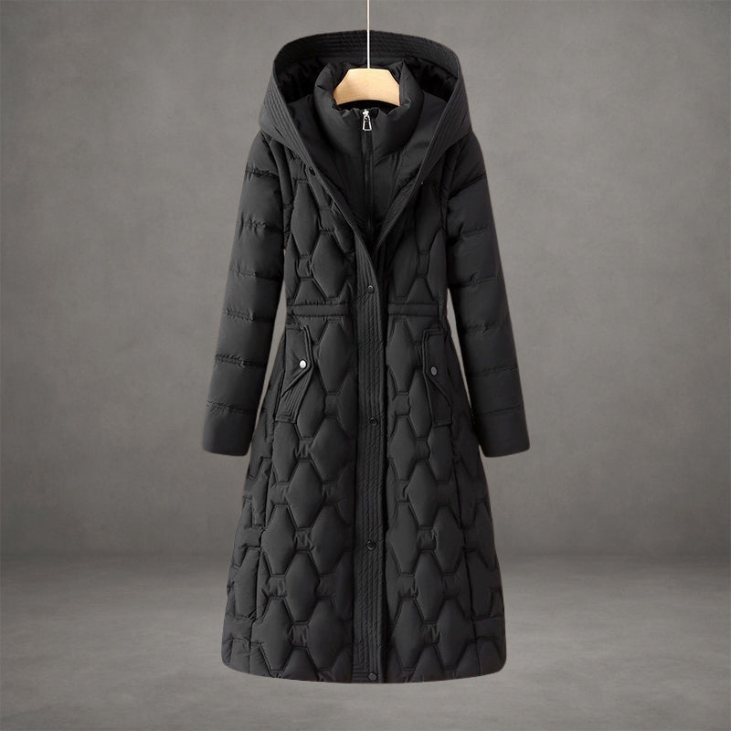 Allison - Women's Quilted Hooded Long Down Coat