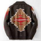 Alonzo - Men's Geometric Jacquard Shawl Collar Cardigan Jacket 4