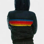 Amelia - Women's Retro Striped Hooded Puffer Jacket