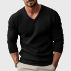Andrew - Men's Fitted Long Sleeve V-Neck Sweater