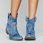 Angela - Women’s Western Suede Ankle Boots