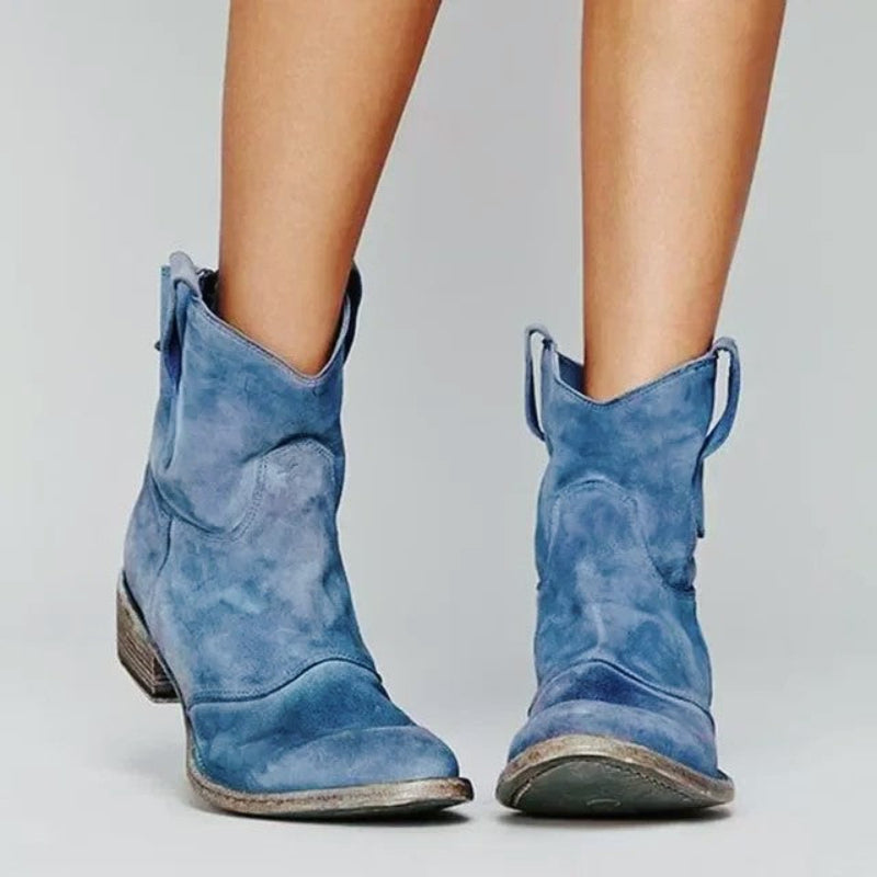 Angela - Women’s Western Suede Ankle Boots