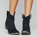 Angela - Women’s Western Suede Ankle Boots