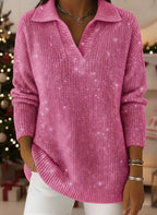 Angela - Women's Christmas Shimmer Knit Sweater 1