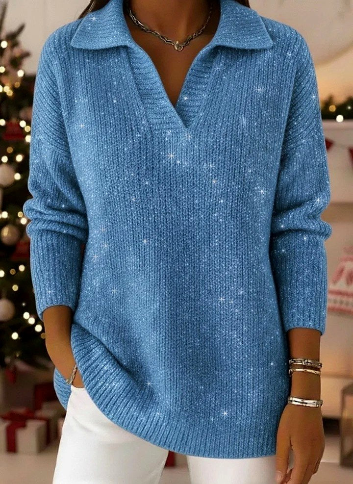 Angela - Women's Christmas Shimmer Knit Sweater 3