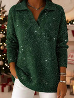 Angela - Women's Christmas Shimmer Knit Sweater 4