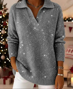 Angela - Women's Christmas Shimmer Knit Sweater 5