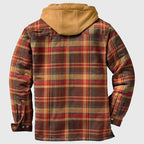 Anthony - Men's Hooded Plaid Shirt Jacket