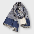 Ardin - Cotton Geometric Print Scarf