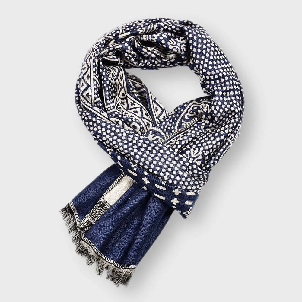 Ardin - Cotton Geometric Print Scarf