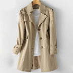 Ariella - Women's Tailored Button-Front Trench Coat