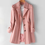 Ariella - Women's Tailored Button-Front Trench Coat