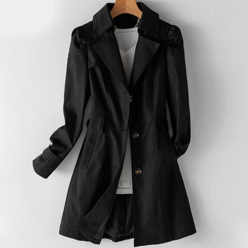 Ariella - Women's Tailored Button-Front Trench Coat