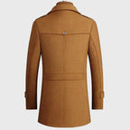 Arthur - Men’s Stand Collar Layered Wool Blend Overcoat