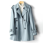 Audrey - Women's Double-Breasted Trench Coat