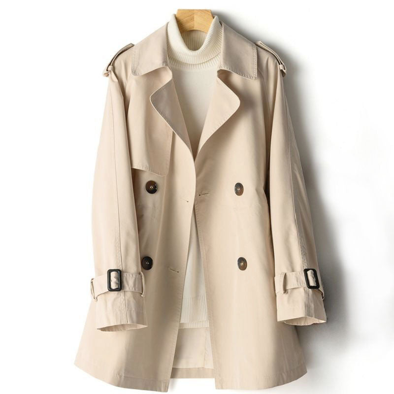 Audrey - Women's Double-Breasted Trench Coat