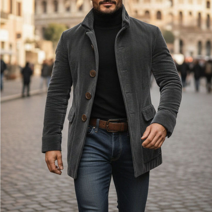 Austin - Men's Corduroy Button Blazer
