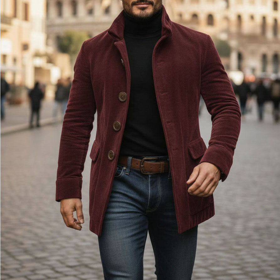 Austin - Men's Corduroy Button Blazer
