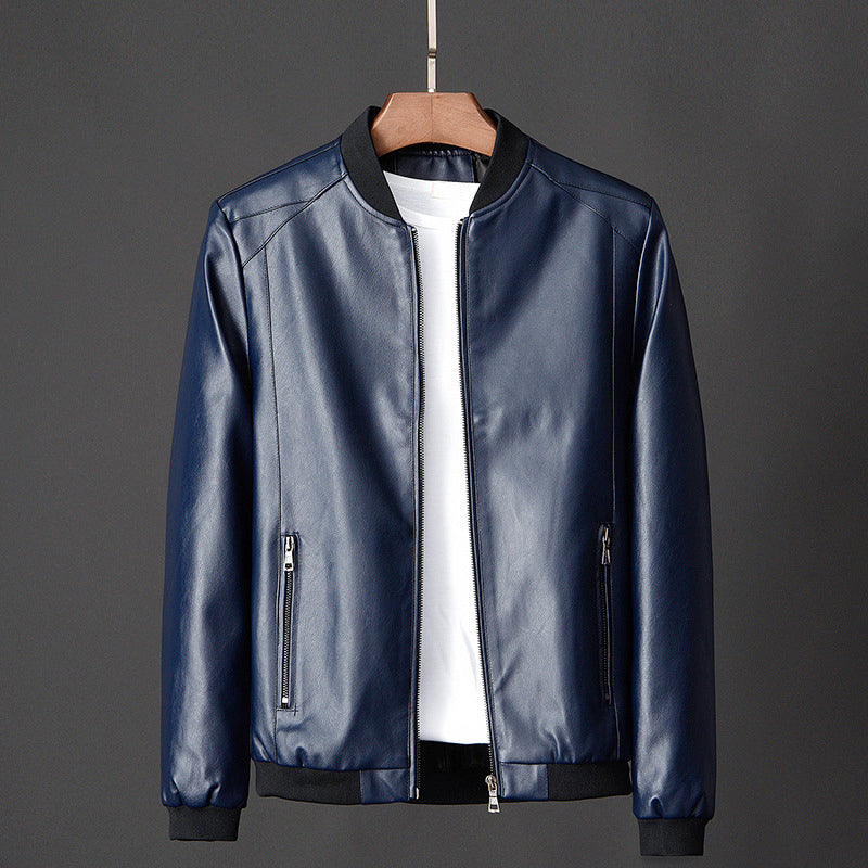 Austin - Men's Faux Leather Bomber Jacket