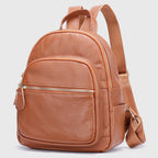 Ava - Women's Multi-Pocket Leather Backpack
