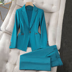 Bella - Women's Single-Button Blazer and Pants Set