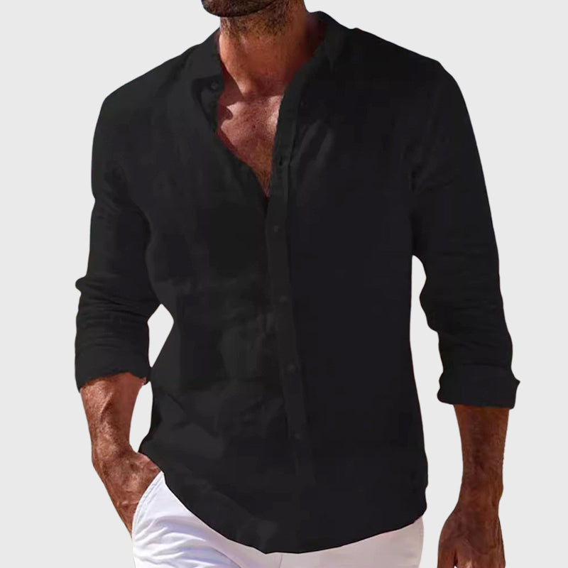 Benjamin - Men's Linen Button-Up Shirt