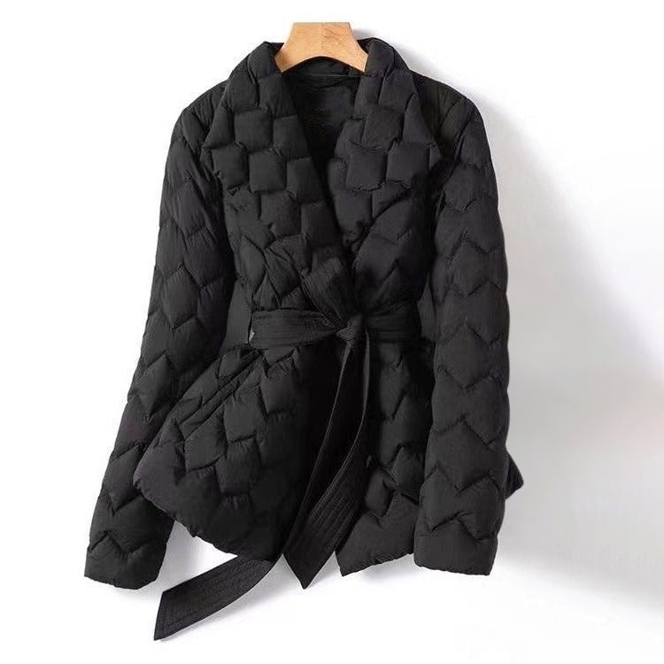 Bethany - Women's Belted Quilted Down Jacket