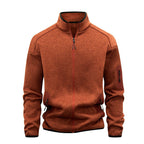 Brayden - Men's Heathered Stand Collar Zip-Front Jacket