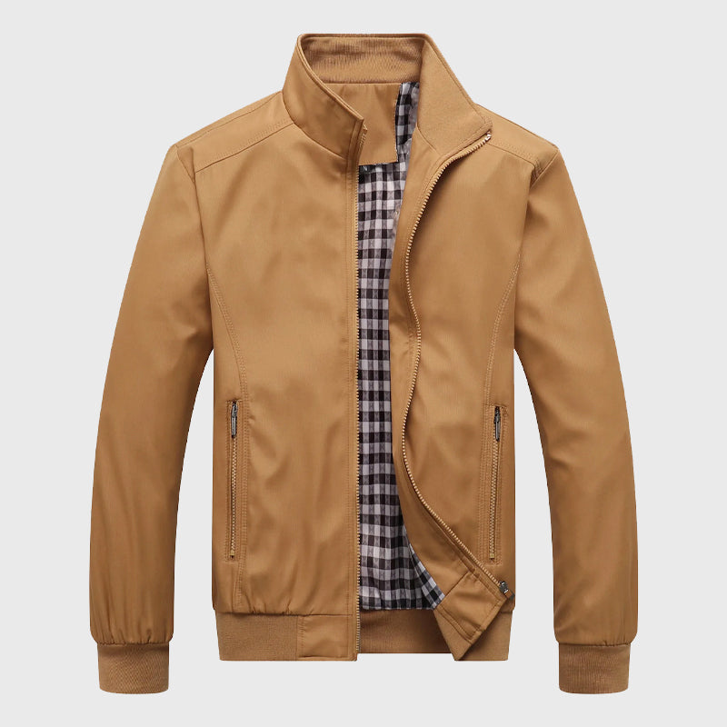 Calvin - Men's Stand Collar Slim Fit Bomber Jacket